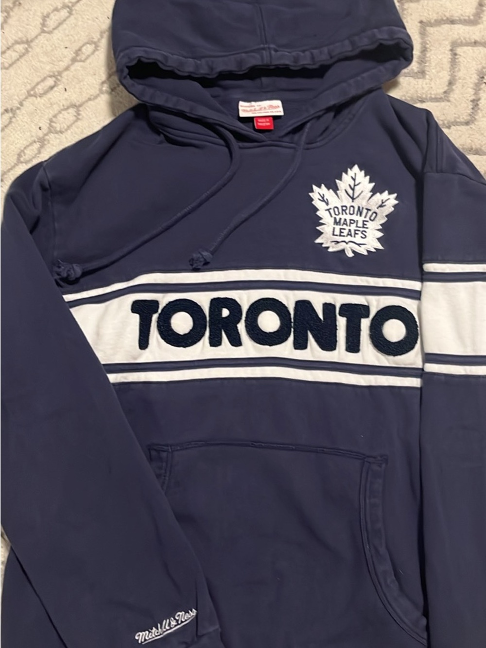 Toronto Maple Leafs Navy Hoodie Mitchell & Ness